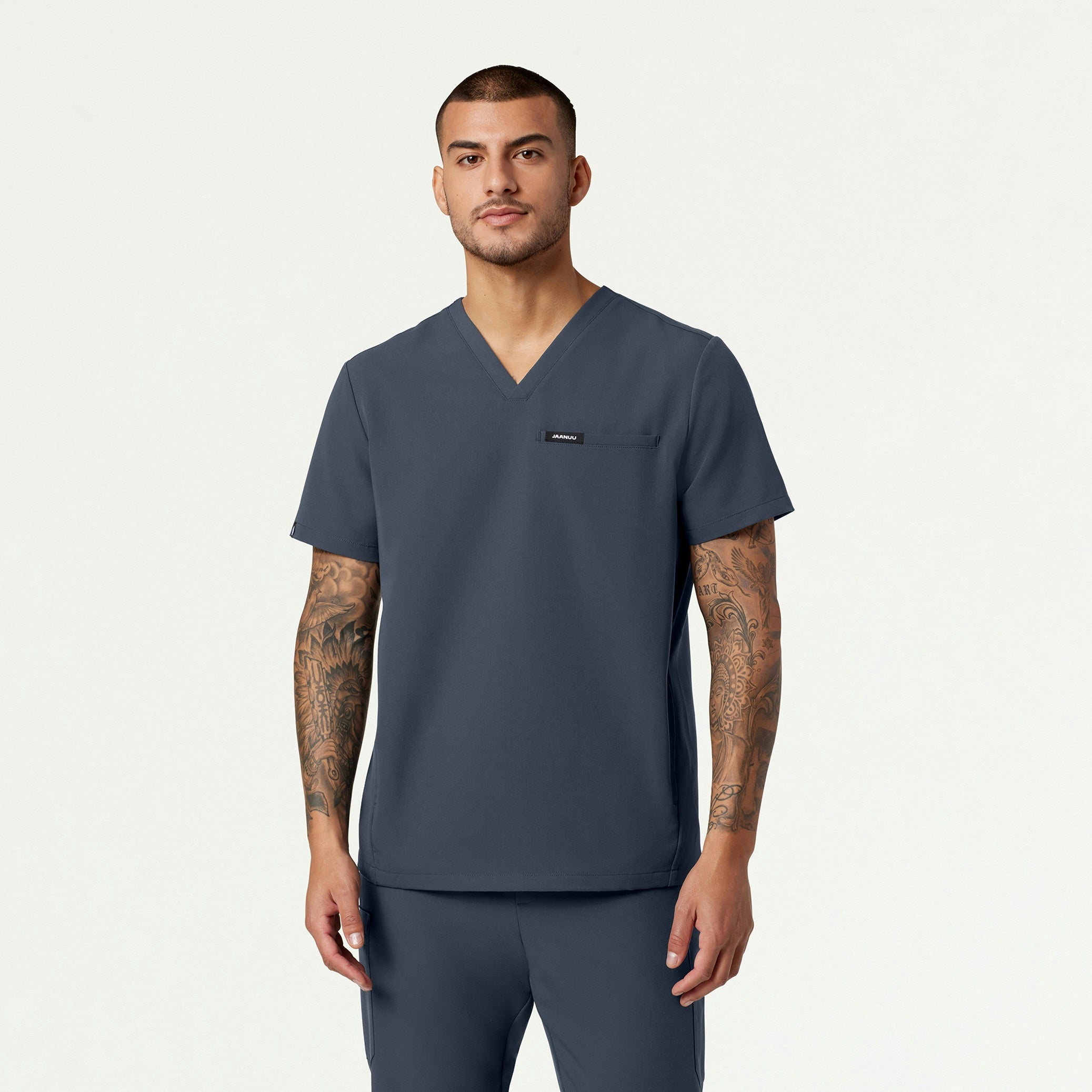 Platt 3-Pocket Scrub Top - Carbon Gray