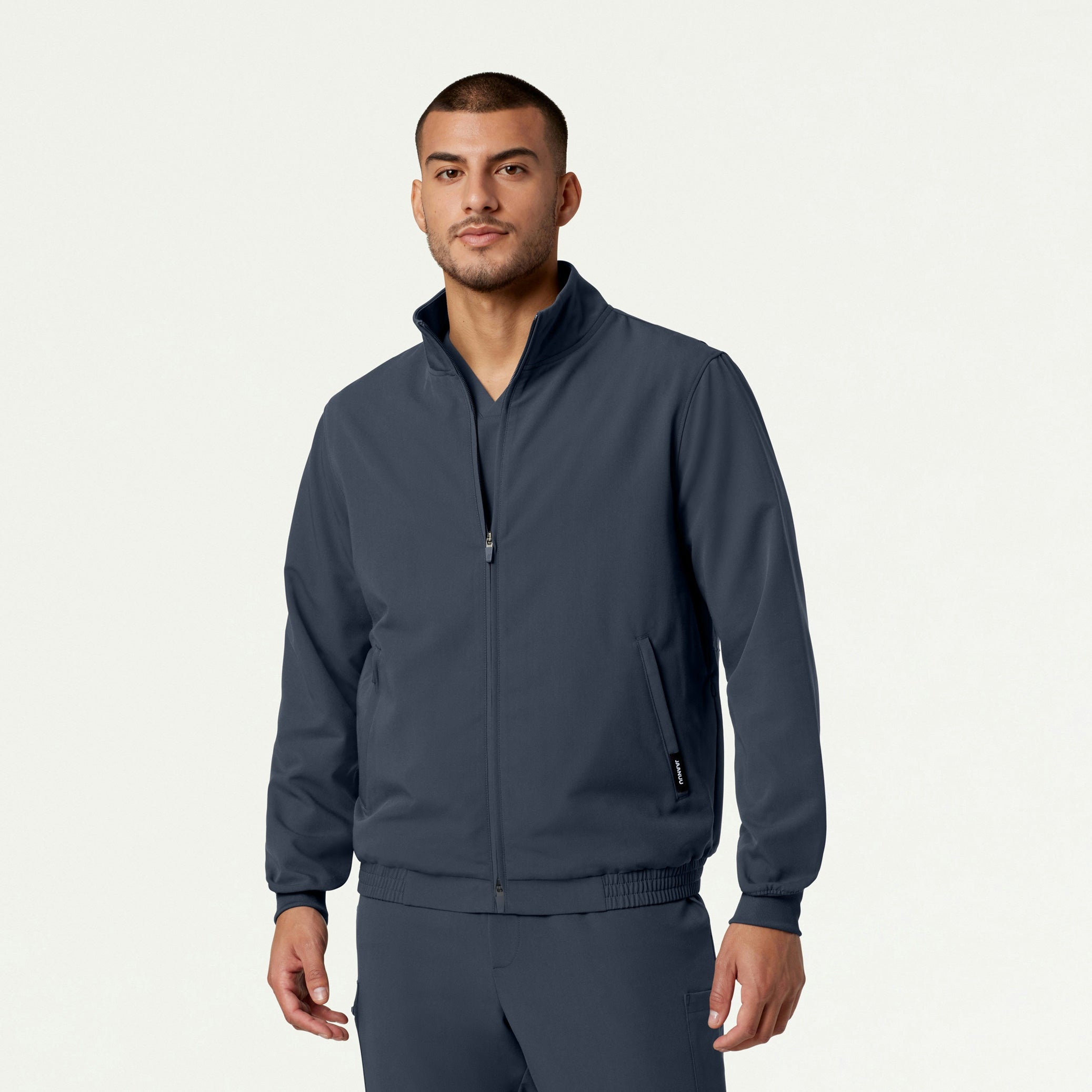 Wolfe Everyday 6-Pocket Scrub Jacket - Carbon Gray