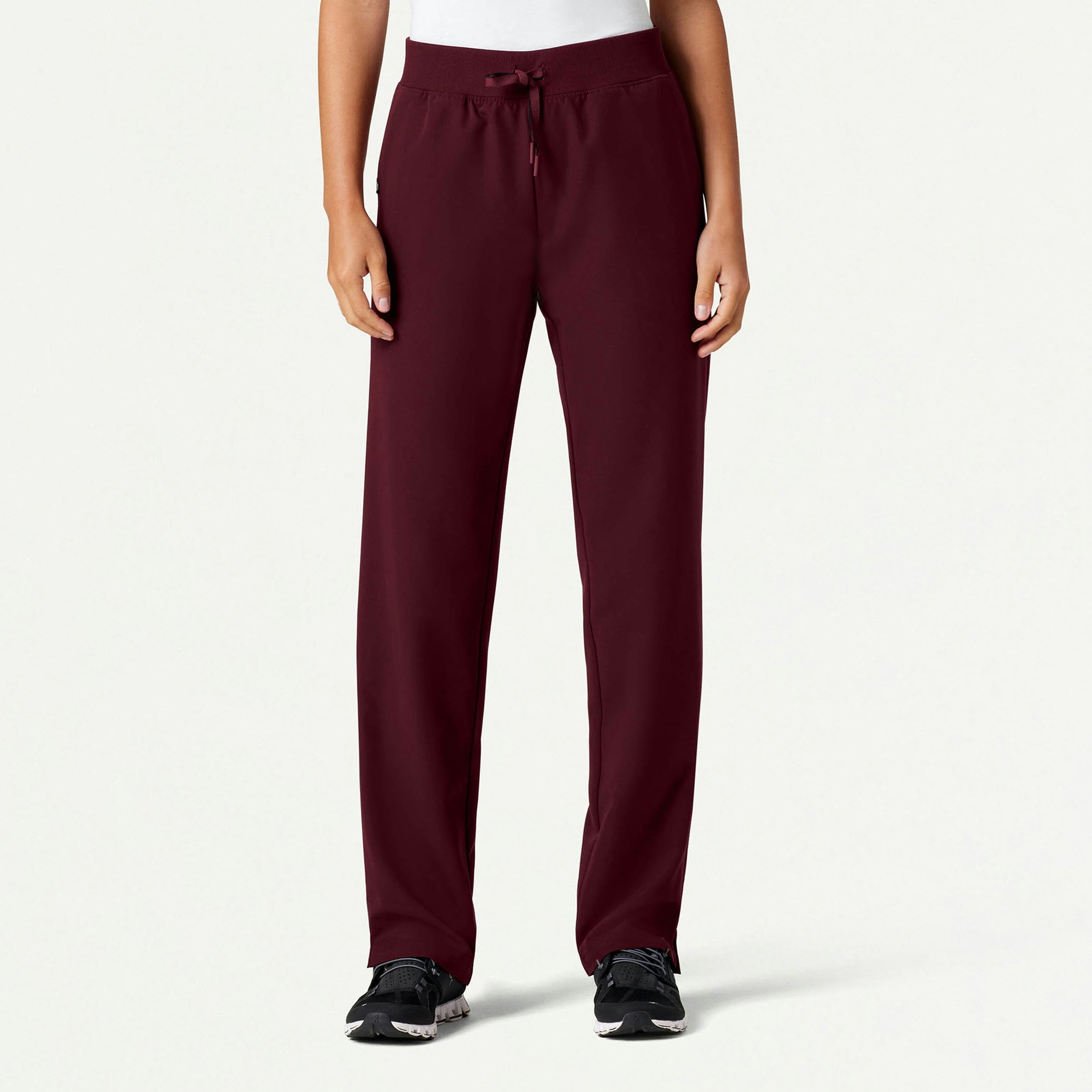 Xenos Essential Knit-Waist Scrub Pant - Burgundy