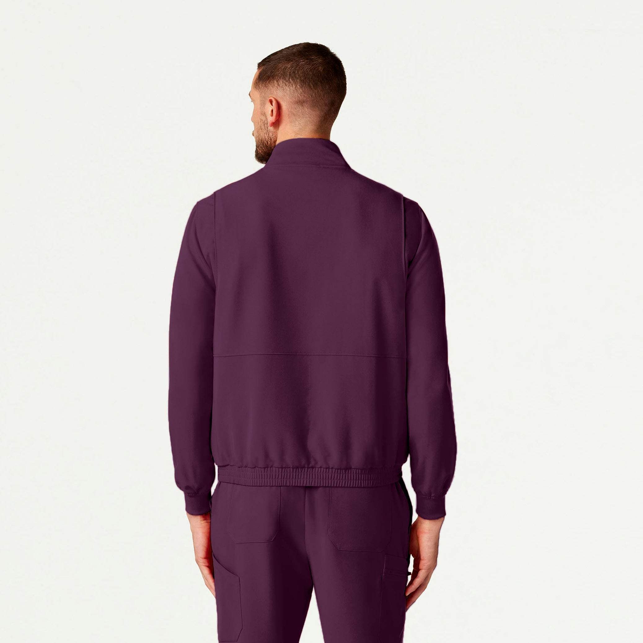 Wolfe Everyday 6-Pocket Scrub Jacket - Dark Amethyst