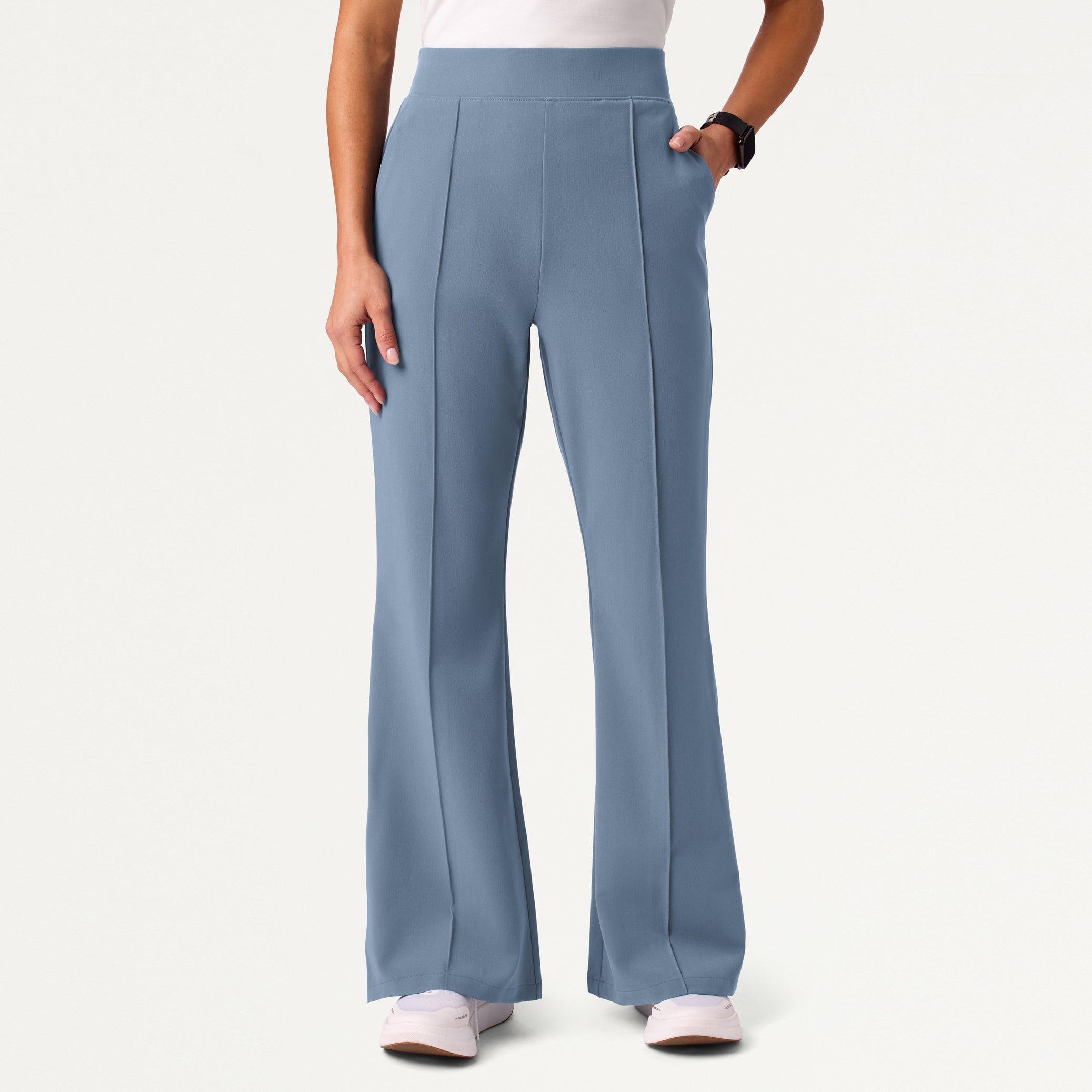 Kori Slim High Waisted Scrub Pant - Storm Blue