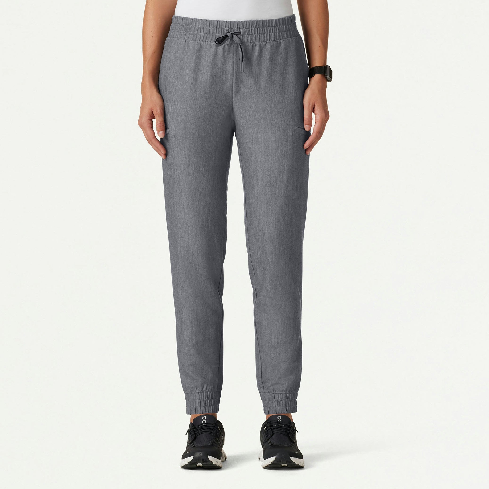 Jace Skinny 7-Pocket Scrub Jogger - Heather Gray