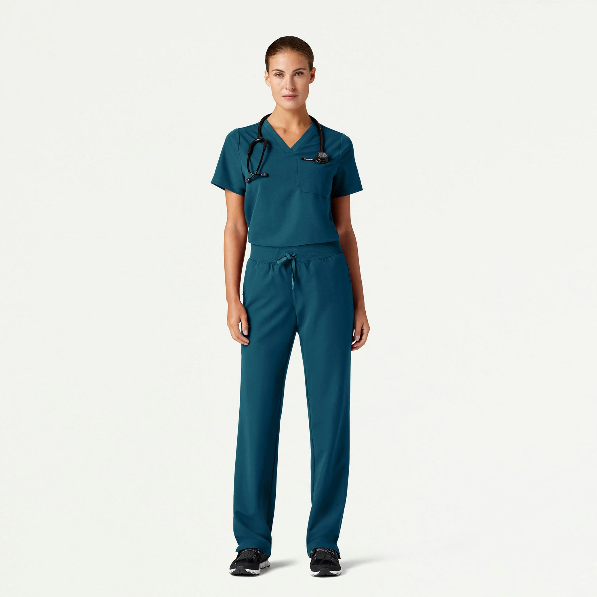 Xenos Essential Knit-Waist Scrub Pant - Caribbean Blue