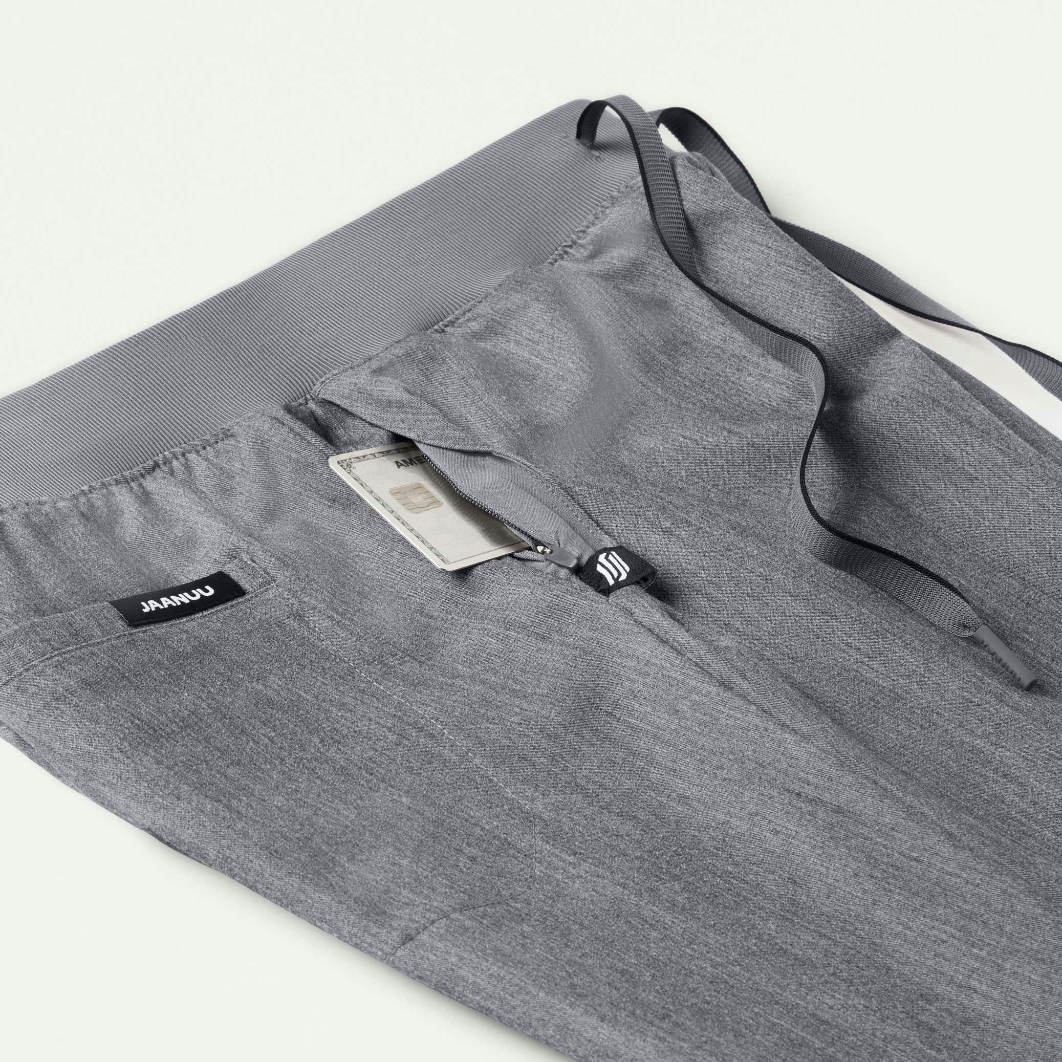 Xenos Essential Knit-Waist Scrub Pant - Heather Gray