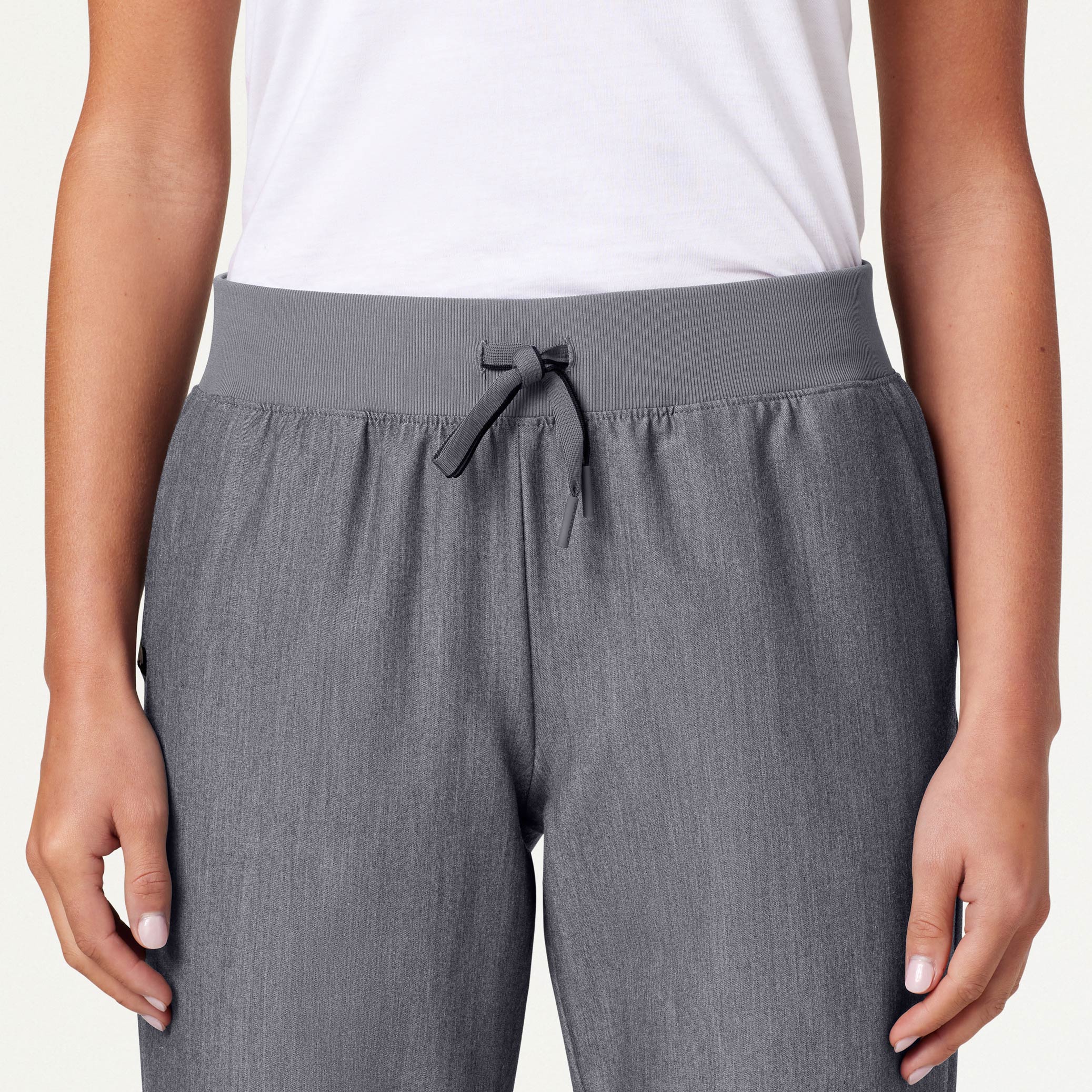 Xenos Essential Knit-Waist Scrub Pant - Heather Gray
