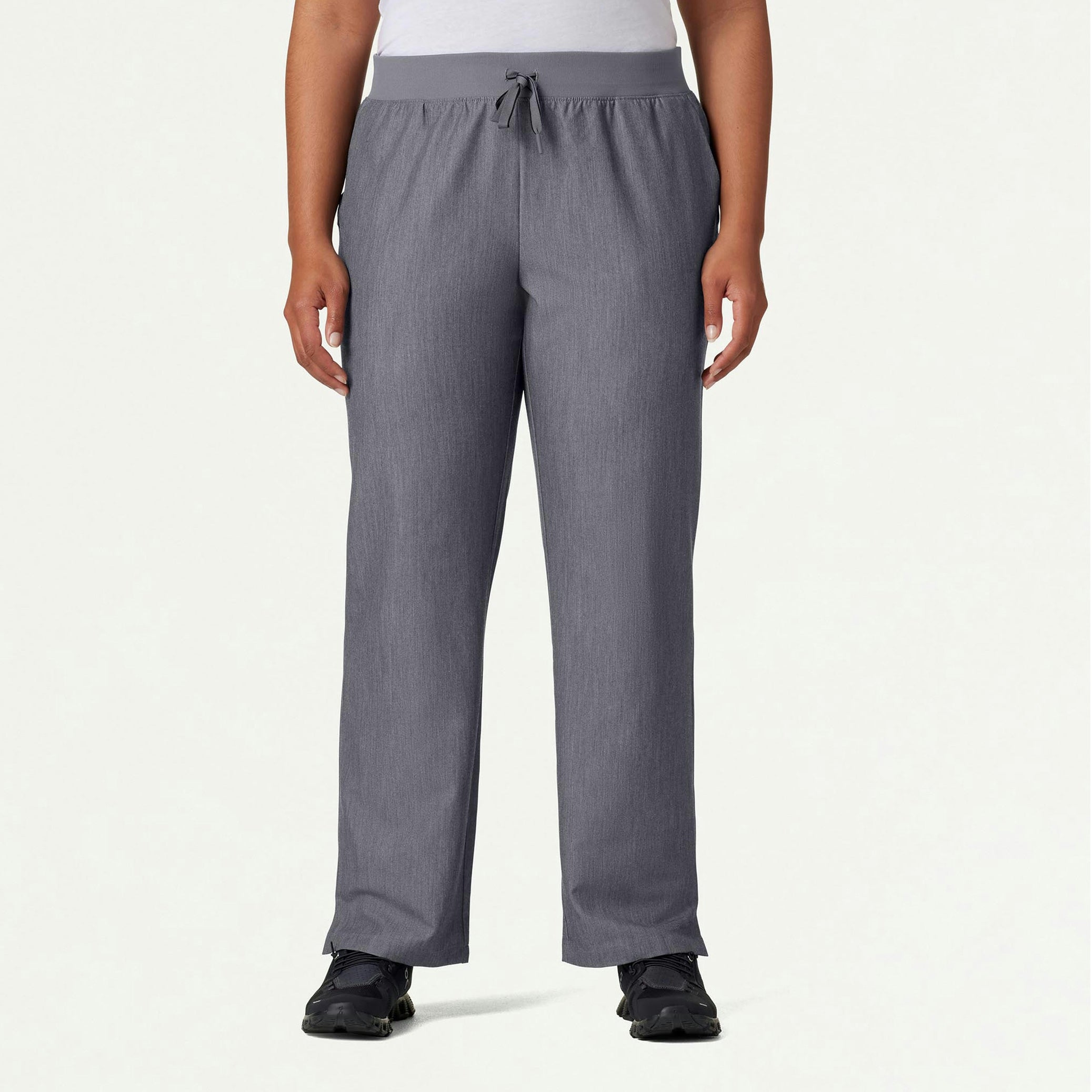 Xenos Essential Knit-Waist Scrub Pant - Heather Gray