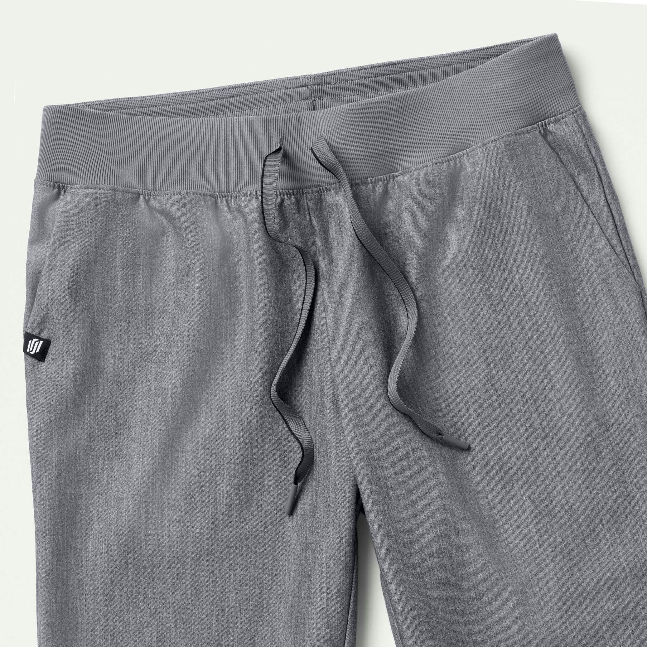 Xenos Essential Knit-Waist Scrub Pant - Heather Gray