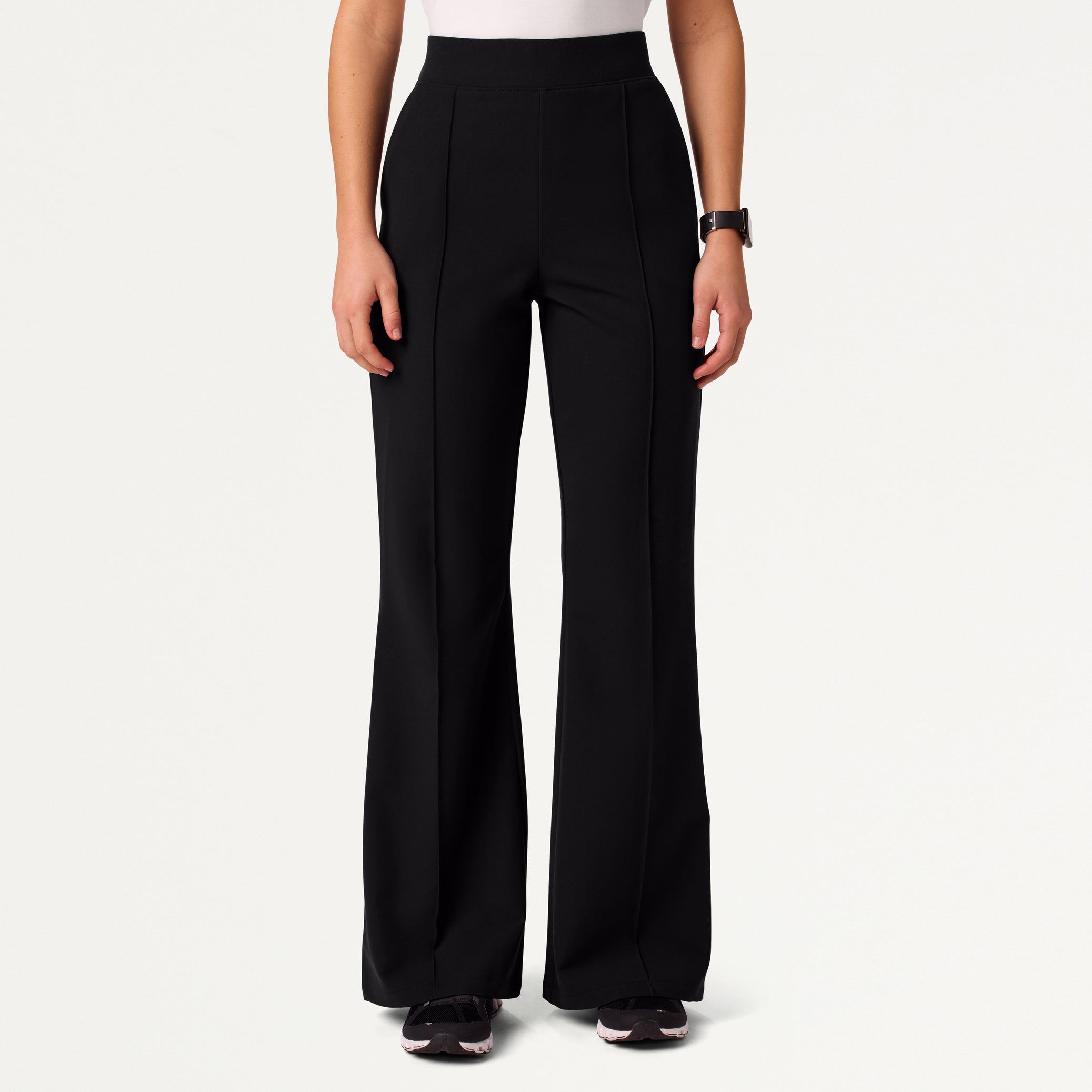 Kori Slim High Waisted Scrub Pant - Black