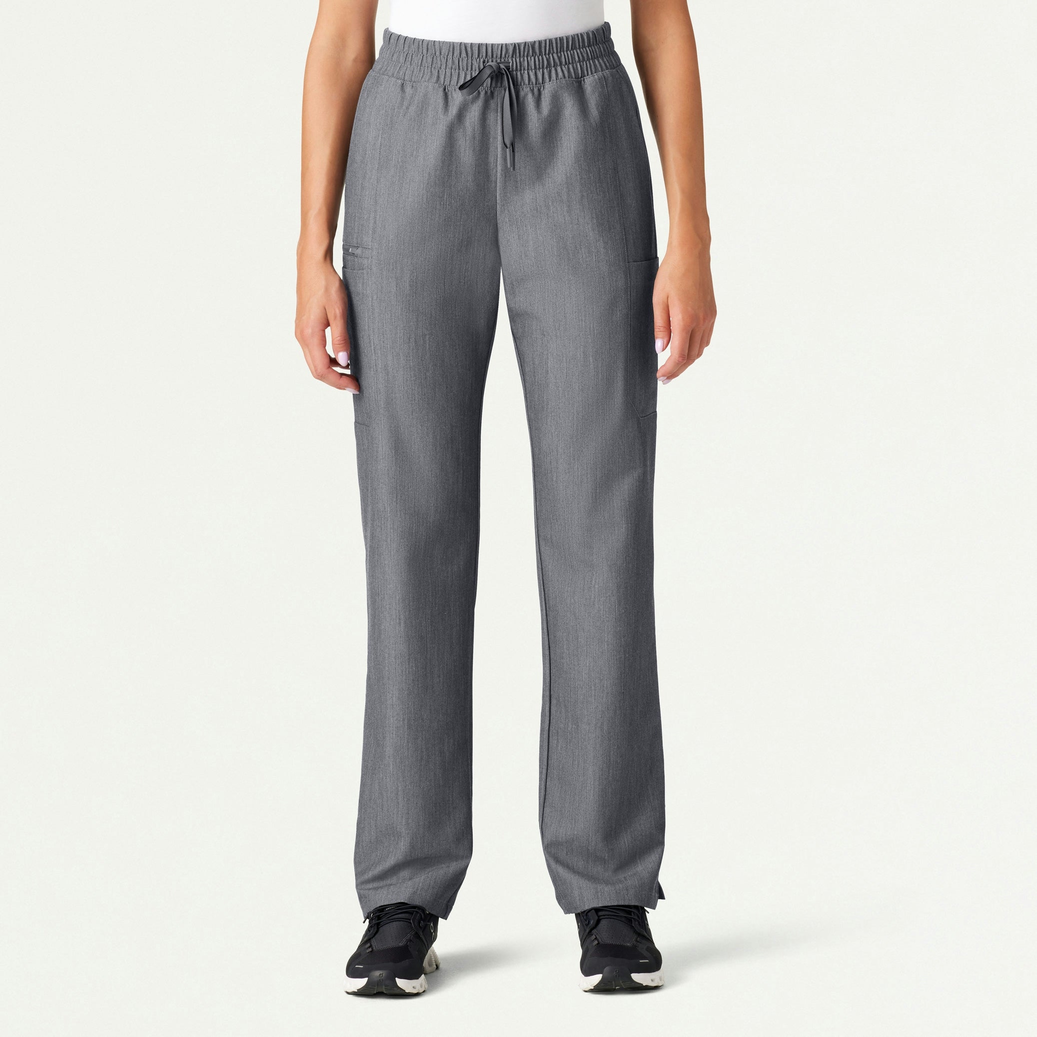 Payla 8-Pocket High Waisted Scrub Pant - Heather Gray