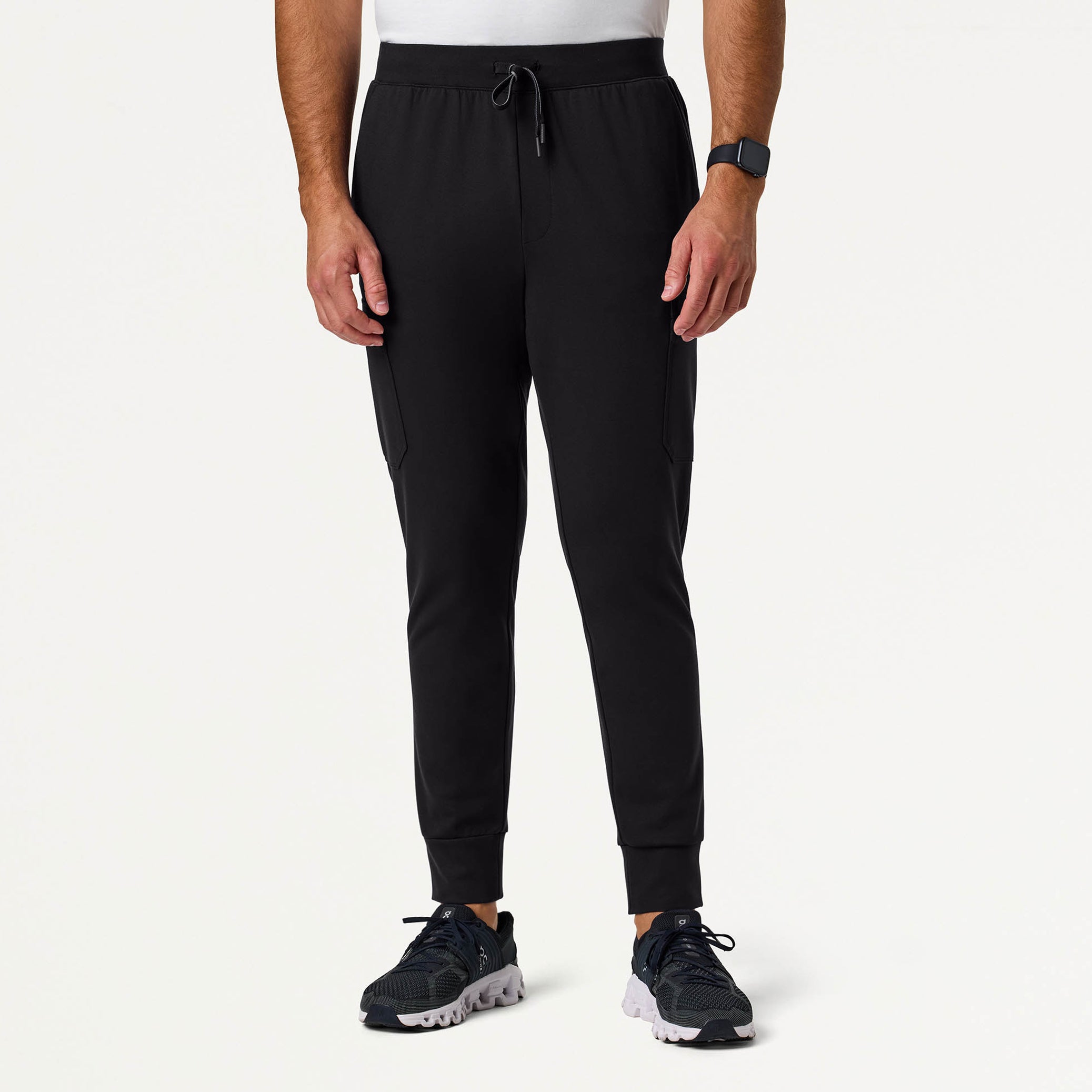 Ollie Slim UltraSOFT Cargo Scrub Jogger - Black