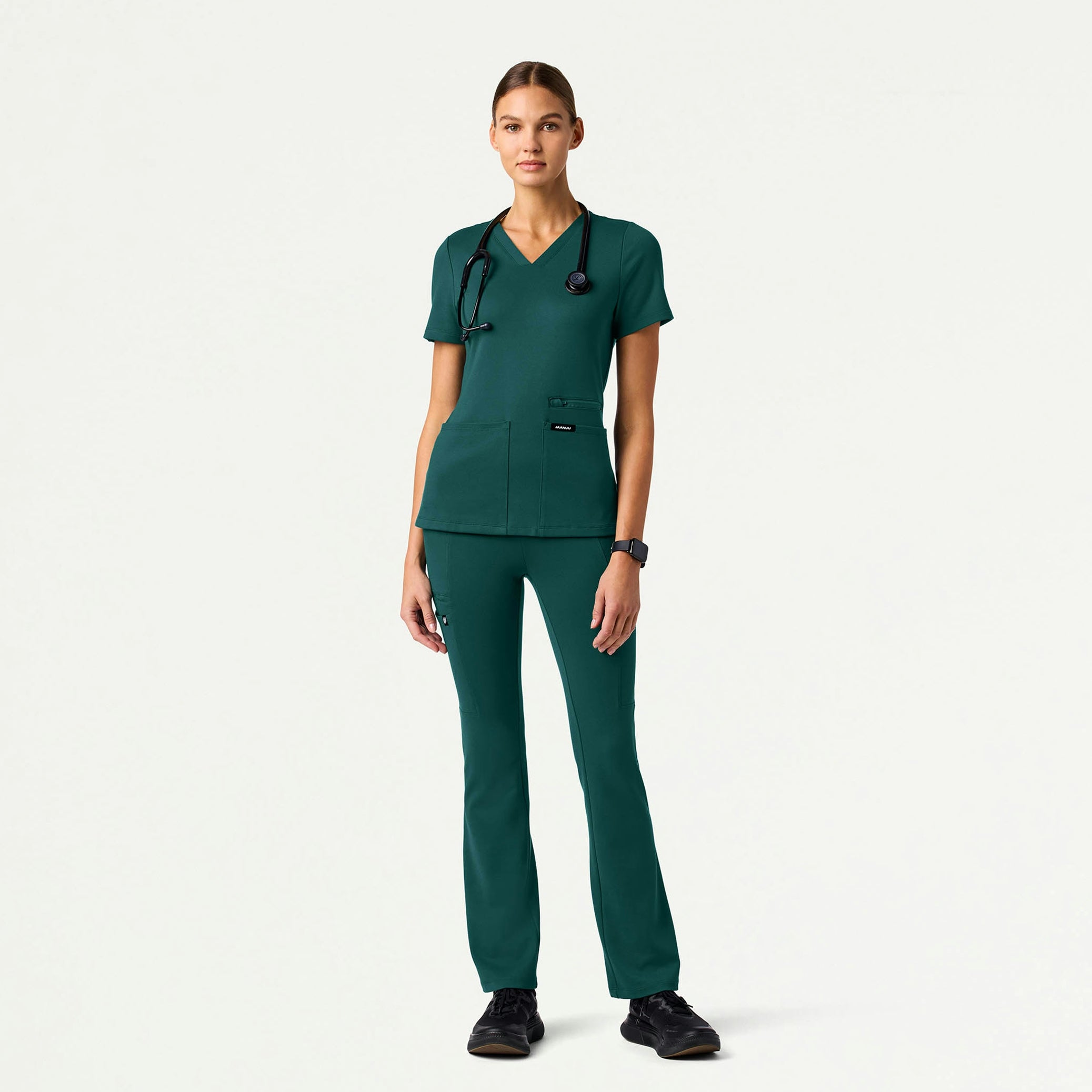 Perri UltraSOFT Yoga Scrub Pant - Midnight Green