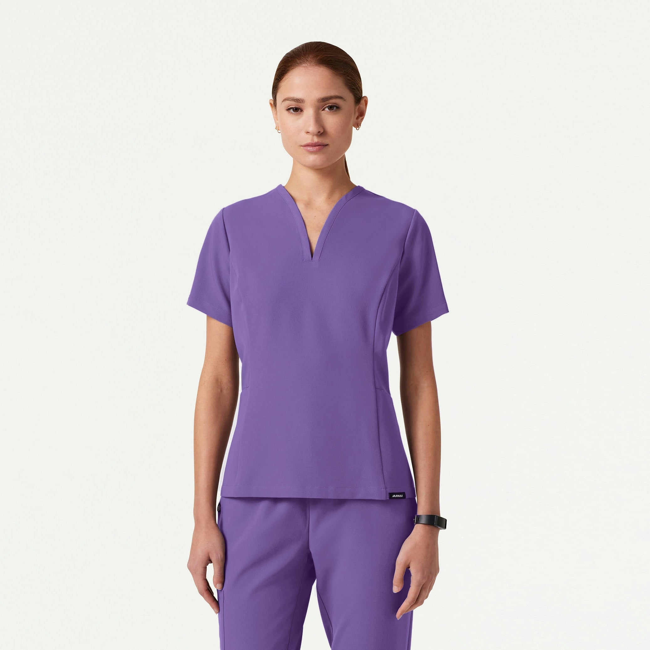 Calix Fit & Flare Scrub Top - Violet