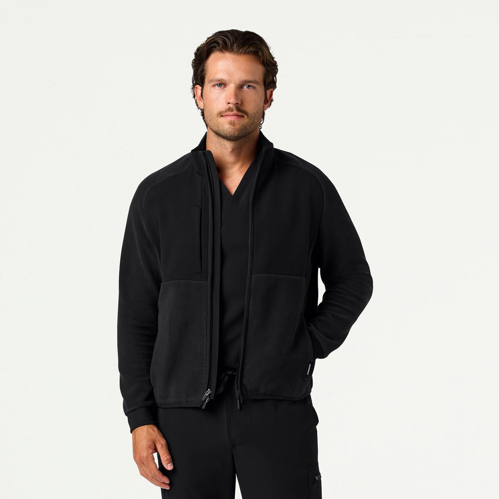 Cloud Hybrid Fleece Jacket - Black