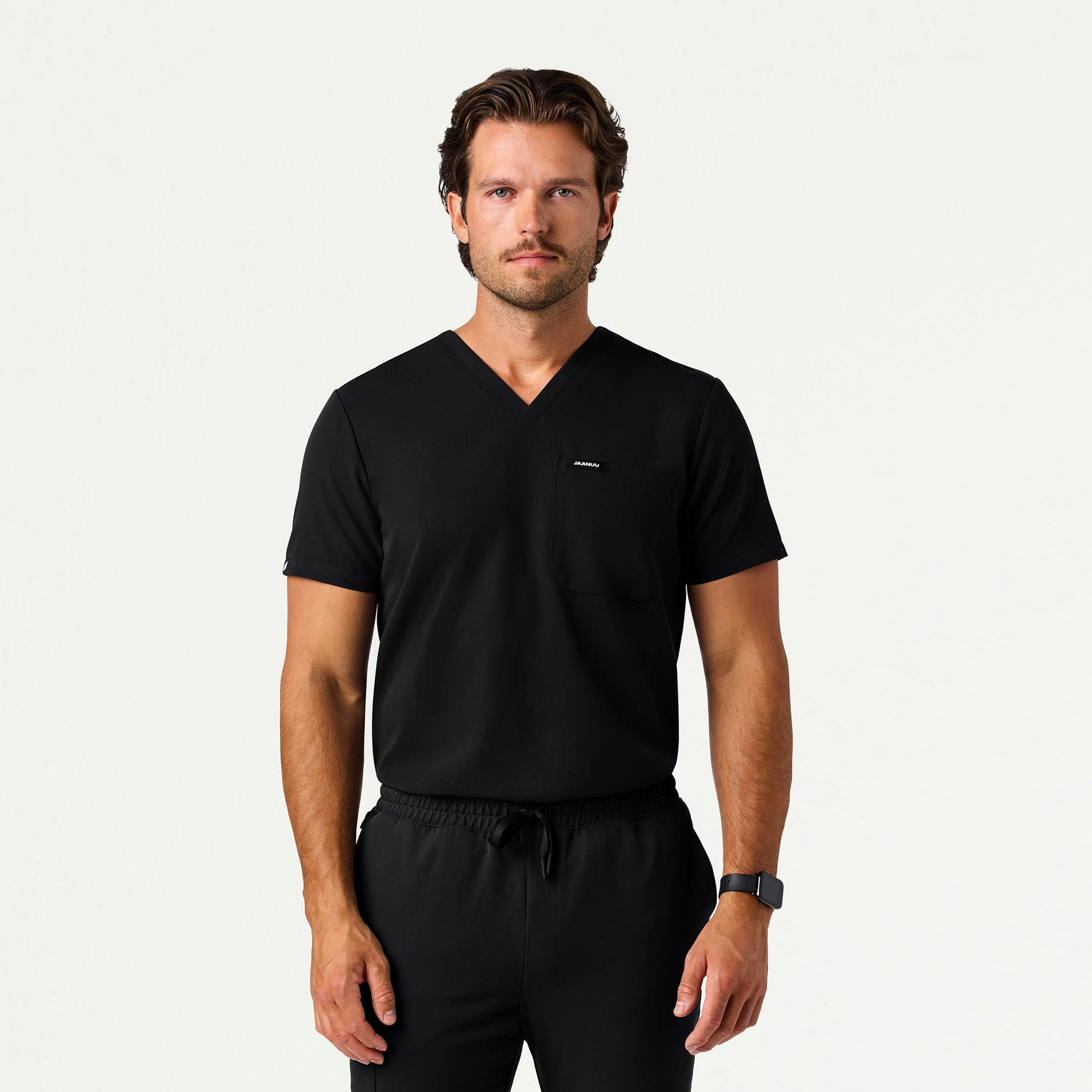 Holmes Slim Everyday 1-Pocket Scrub Top - Black