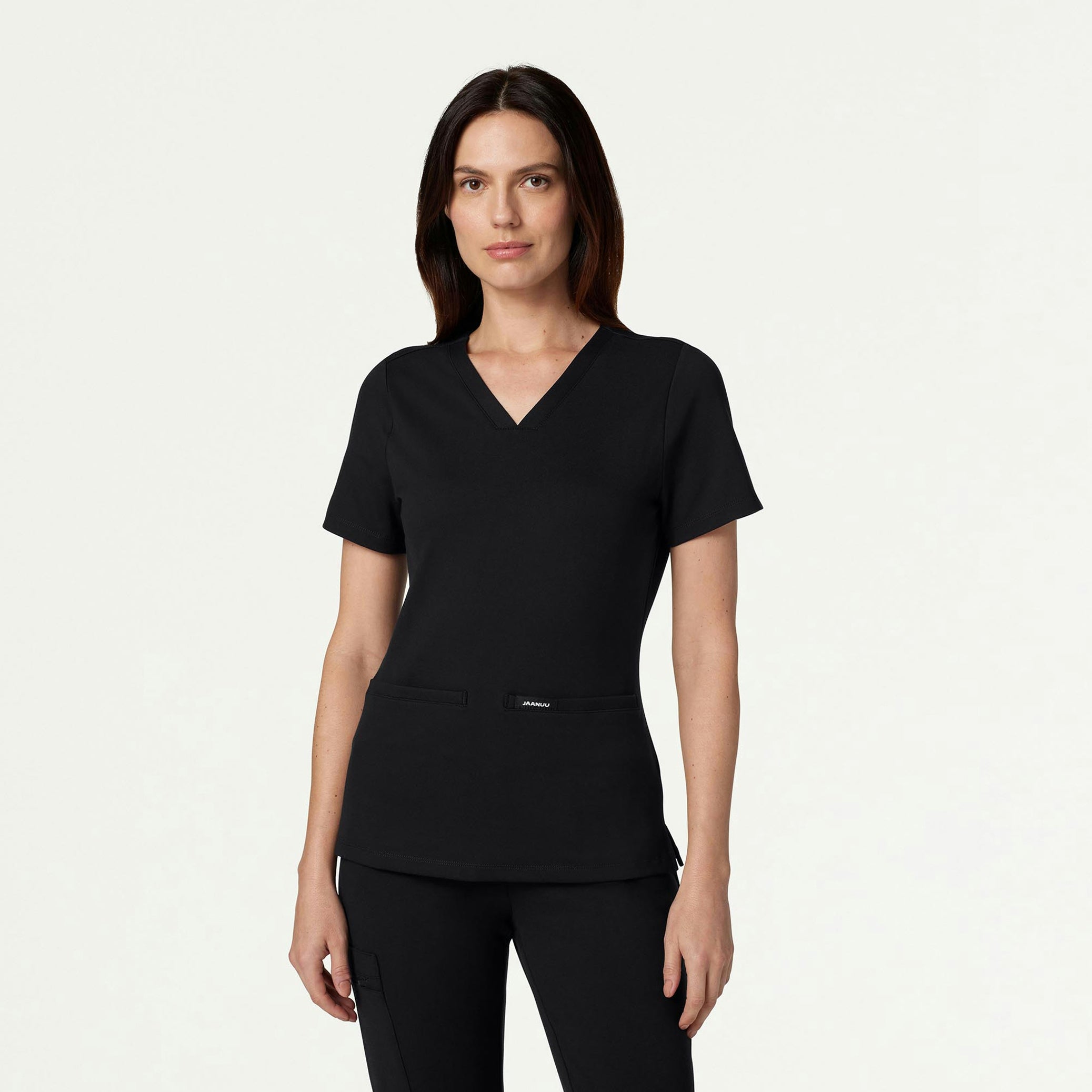 Cesi Slim UltraSOFT Scrub Top - Black