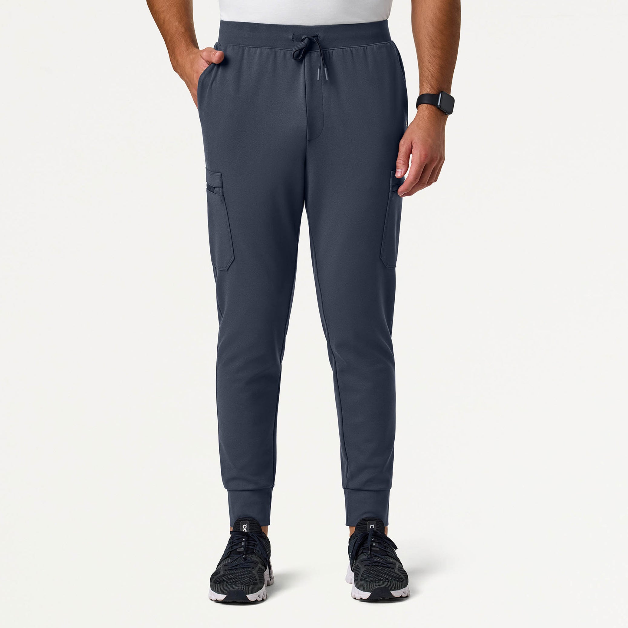 Ollie Slim UltraSOFT Cargo Scrub Jogger - Carbon Gray
